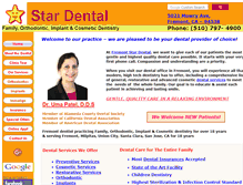 Tablet Screenshot of fremontstardental.com